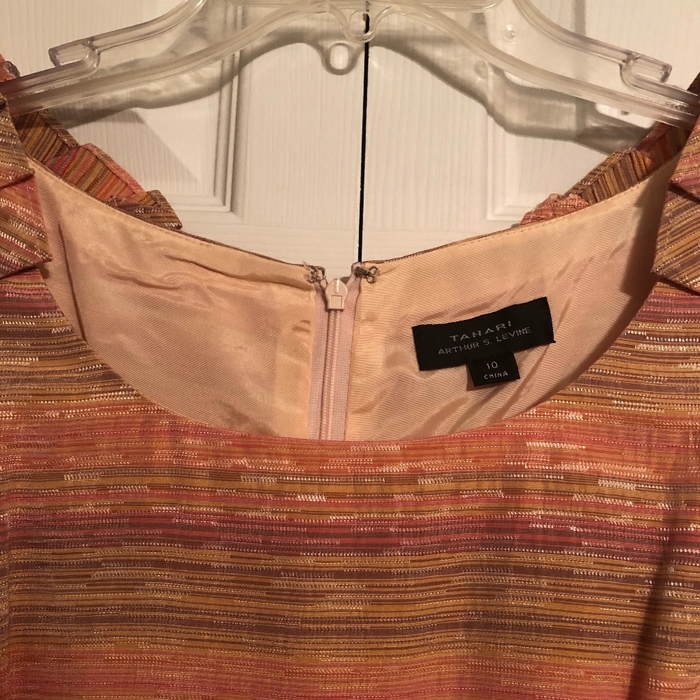 Tahari Multicolored Peach Dress - Picture 3 of 3